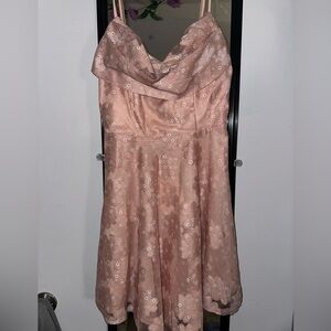 Angel Biba Rose Pink Floral Eyelet Dress